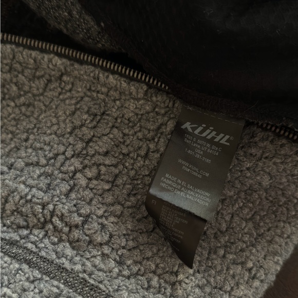 Kuhl Kozet Vest Wool Blend Fleece Full Zip Gray Two Tone Outdoor Size L Casual - Picture 8 of 11